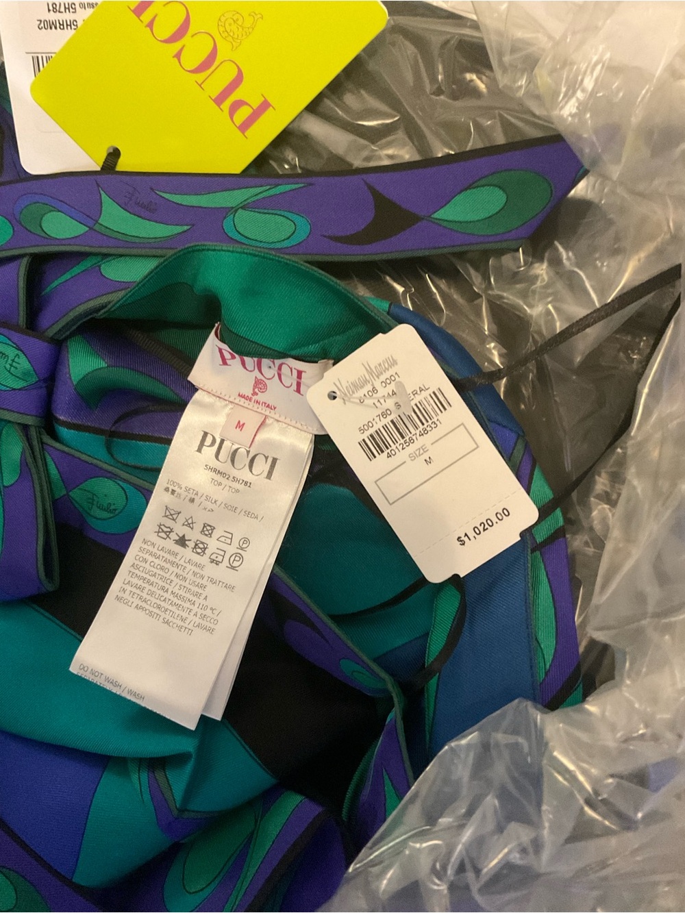 Emilio Pucci Pesci-Print Silk Twill Halter Scarf Top - SMERALDO - Picture 10 of 10